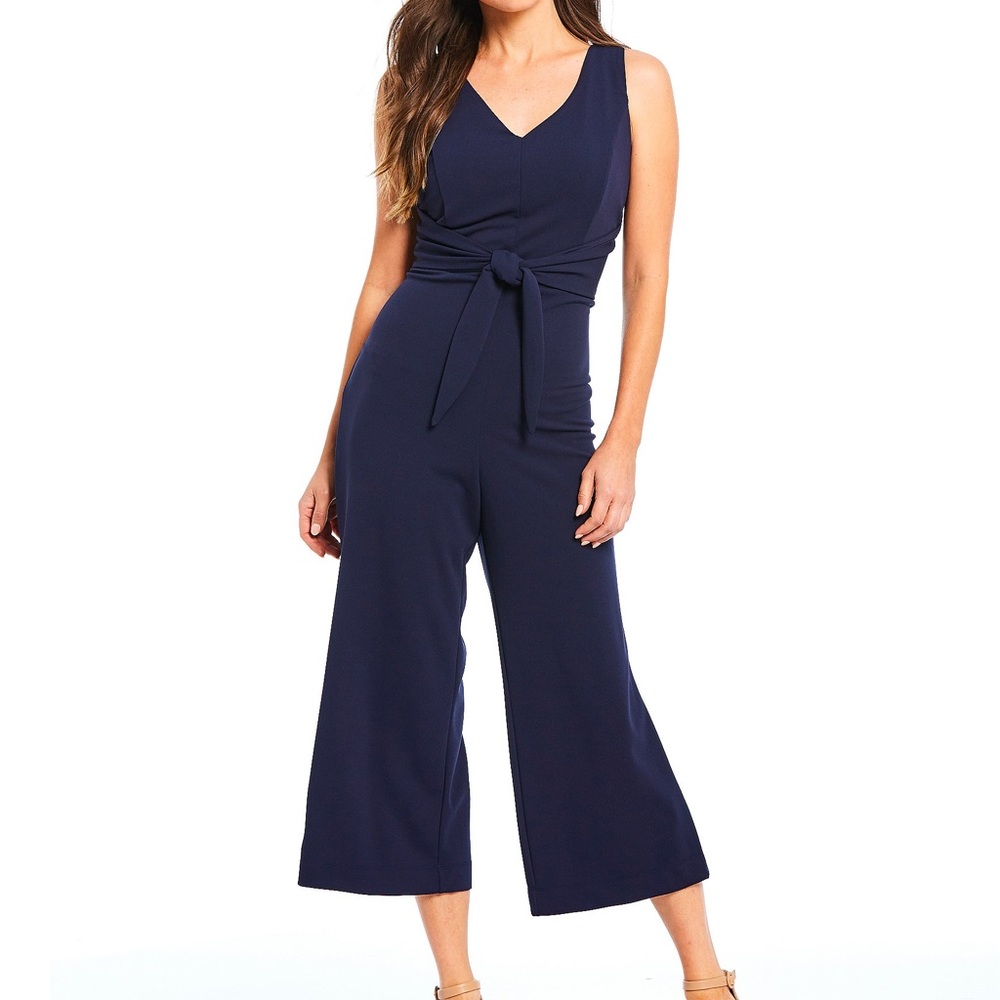 🆕ALEX MARIE ALANA KNIT TIE JUMPSUIT IN NAVY